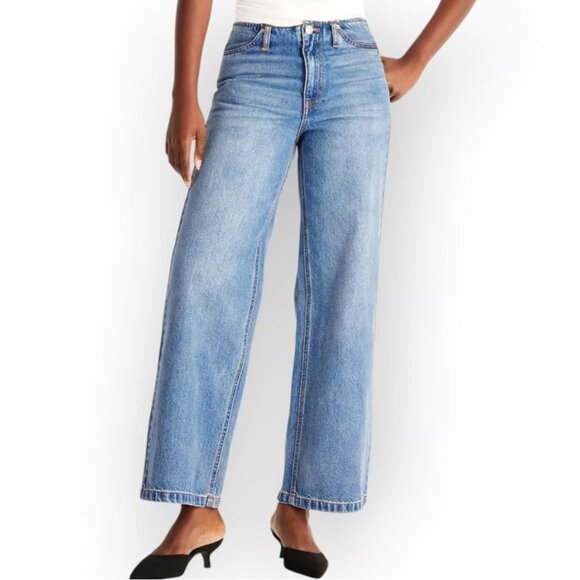 Women's Future Collective Mid-Rise Wide Leg Medium Wash Jeans 16 - Picture 10 of 11